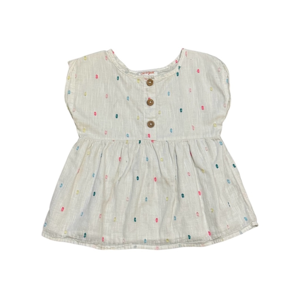 Cat & Jack Girls Multicolor Patterned Top Size XS 4/5